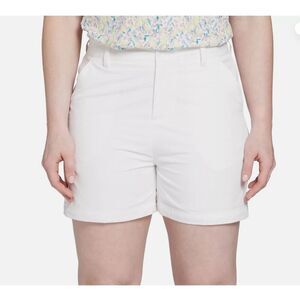 Walter Hagen Clubhouse 5” Seersucker Traditional golf Shorts Sz 8 White NWT